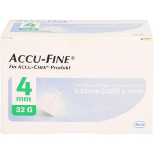 ACCU FINE sterile Nadeln f.Insulinpens 4 mm 32 G Produktbild