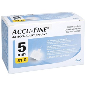 ACCU FINE sterile Nadeln f.Insulinpens 5 mm 31 G Produktbild