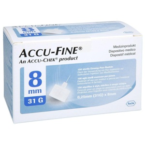 ACCU FINE sterile Nadeln f.Insulinpens 8 mm 31 G Produktbild