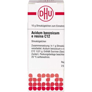 ACIDUM BENZOICUM E Resina C 12 Globuli Produktbild