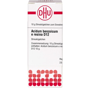 ACIDUM BENZOICUM E Resina D 12 Globuli Produktbild
