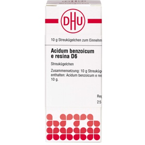 ACIDUM BENZOICUM E Resina D 6 Globuli Produktbild