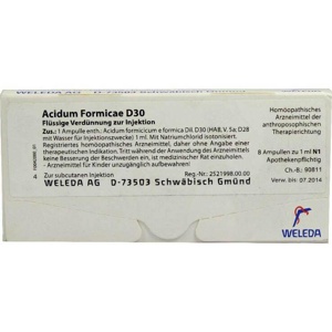ACIDUM FORMICAE D 30 Ampullen Produktbild