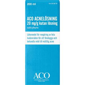 Aco Acnelösning, kutan lösning 20 mg/g, 200 milliliter produkt bild