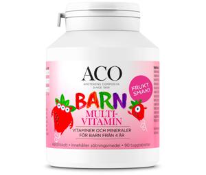 ACO Barn Multivitamin Fruktsmak 90 tuggtabletter produkt bild