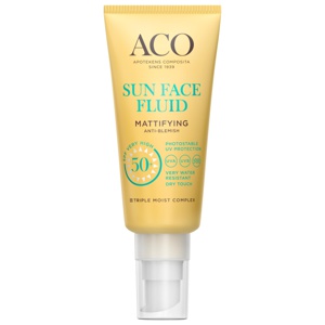 ACO Sun Face Mattifying fluid SPF 50+, 40 ml produkt bild
