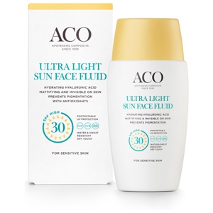 ACO Ultra Light Sun Face Fluid SPF 30, 40 ml produkt bild