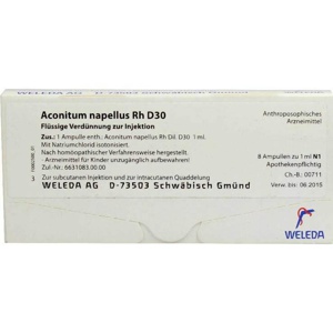 ACONITUM NAPELLUS Rh D 30 Ampullen Produktbild