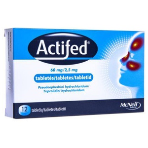 Actifed tbl 60mg+2.5mg n12 toote pilt