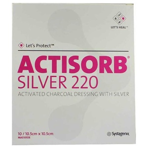 ACTISORB 220 Silver 10,5x10,5 cm steril Kompressen Produktbild