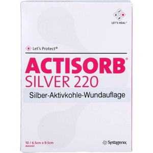 ACTISORB 220 Silver 6,5x9,5 cm steril Kompressen Produktbild