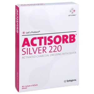 ACTISORB 220 Silver 6,5x9,5 cm steril Kompressen Produktbild