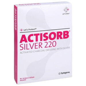 ACTISORB 220 Silver 6,5x9,5 cm steril Kompressen Produktbild