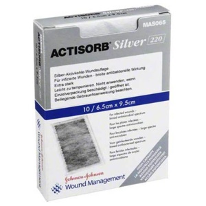 ACTISORB 220 Silver 6,5x9,5 cm steril Kompressen Produktbild