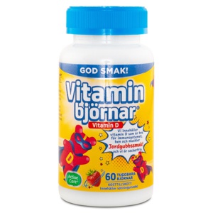 Active Care Vitaminbjørne D-vitamin 60 tyggetabletter produktbillede