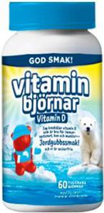 Active Care Vitaminbjörnar D-vitamin, 60 tuggisar produkt bild