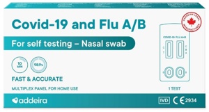 Addeira Covid-19 & Influensa A+B selvtest produktbilde