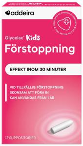 Addeira Glycelax Kids förstoppning 12 st suppositorium produkt bild