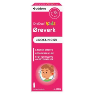 Addeira OtoDual Kids Øreverk Øredråper, 7 g produktbilde