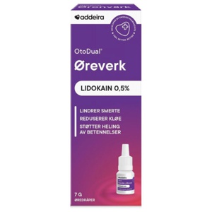 Addeira OtoDual Øreverk Øredråper, 7 g produktbilde