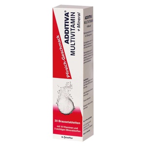 ADDITIVA Multivit.+Mineral Pfirsich R Brausetabl. Produktbild