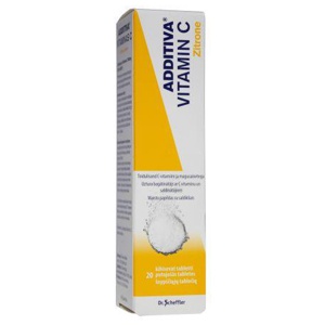 Additiva Vitamin C kihisev tbl sidrun 1g N20 toote pilt