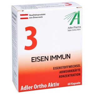 Adler Ortho Aktiv Nr. 3 – Eisen Immun 60 St Kapseln Produktbild