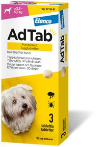 AdTab 112 mg Tuggtabletter för Hund_2,5–5,5 kg produkt bild