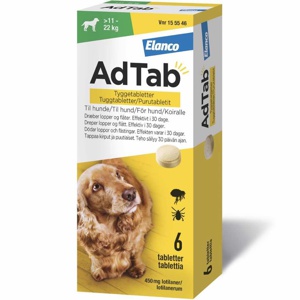 AdTab 450 mg tyggetabletter til hund (>11-22 kg) 6 stk produktbilde