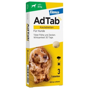 AdTab Kautabletten Für Hunde >11-22 kg 3 St Kautabletten Produktbild