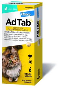 AdTab 48&nbsp;mg tuggtabletter för katt (>2-8&nbsp;kg) 6 st produkt bild