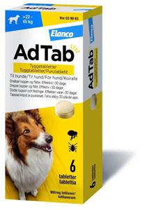 AdTab 900&nbsp;mg tuggtabletter för hund (>22-45&nbsp;kg) 6 st produkt bild