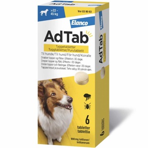 AdTab 900 mg tyggetabletter til hund (>22-45 kg) 6 stk produktbilde
