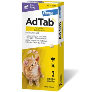 AdTab 12 mg Tuggtabletter för Katt (0,5–2 kg) produkt bild