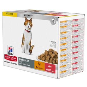 Adult Sterilised, menuboks pou kylling & laks 12x85g produktbillede