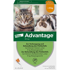 ADVANTAGE 40 mg Lsg.f.kl.Katzen/kl.Zierkaninchen Produktbild