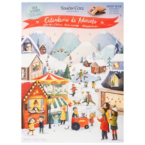 Adventskalender Julmarknad Ljus choklad 24 luckor Simon Coll produkt bild