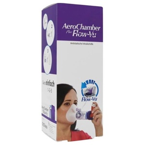 AEROCHAMBER m.kl.Maske f.Erw.u.Kdr.ab 5 Jahre lila Produktbild
