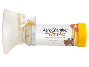 AeroChamber Plus Flow-Vu med maske til barn 1-5 år 1 stk produktbilde