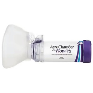 AeroChamber PlusFlow-Vu med maske voksen liten 1 stk produktbilde