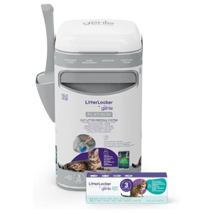 Affaldspand Premium Litter Genie rustfri stål inkl. Skovl, holder & refill produktbillede