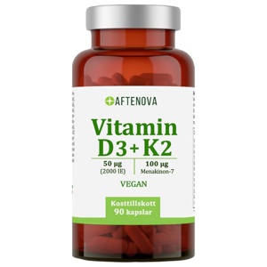 AfteNova Vitamin D3 + K2 90 kapslar produkt bild