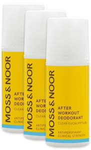 After Workout Roll-On Deodorant Fresh Clean Eucalyptus 3stk (Verdi 387,-) produktbilde