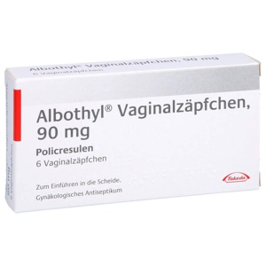 ALBOTHYL Vaginalzäpfchen 90 mg Produktbild