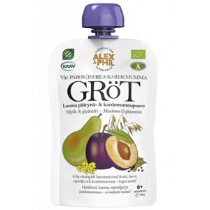 Alex&Phil Gröt med Päron Plommon Kardemumma 6M 100 g produkt bild