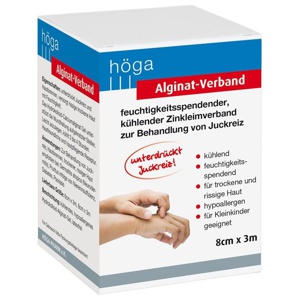 ALGINAT-Verband 8 cmx3 m kühlender Zinkleimverband Produktbild