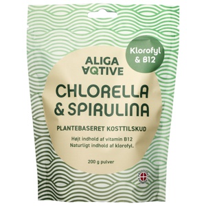 Chlorella & Spirulina pulver - 200 gram produktbillede