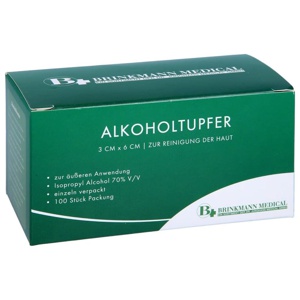 ALKOHOLTUPFER 3x6 cm steril Produktbild