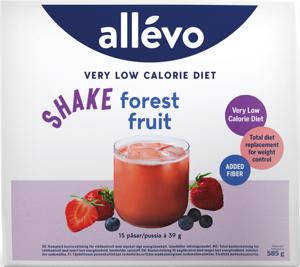 Allevo VLCD Shake, Forest Fruit, 15 portioner produkt bild