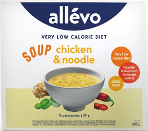 Allevo VLCD Soup, Kyckling & Nudlar, 15 portioner produkt bild